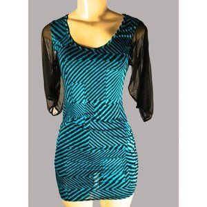 JuJu & B Black and Turquoise Dress